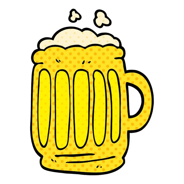 Caricatura Doodle Tankard Cerveza — Archivo Imágenes Vectoriales