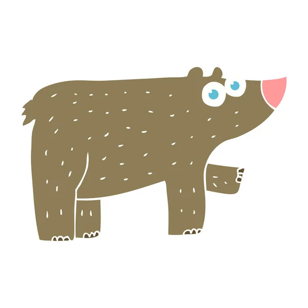 クマのフラット カラー イラスト — ストックベクタ