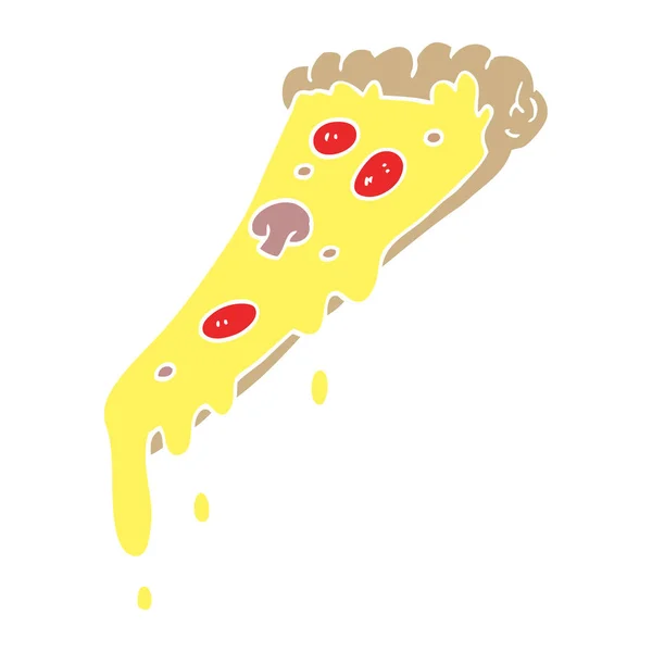 Cartoon Doodle Pizza Slice — Stock vektor