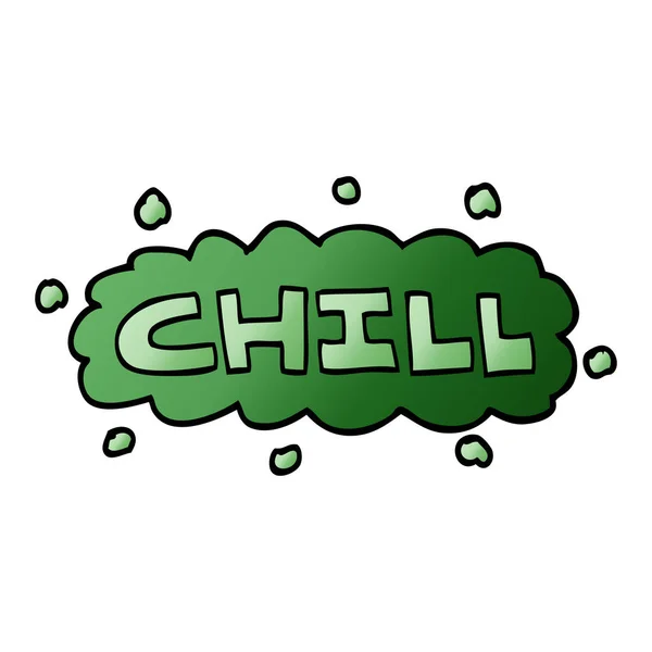 Cartoon Doodle Chill Symbol — Stockvektor