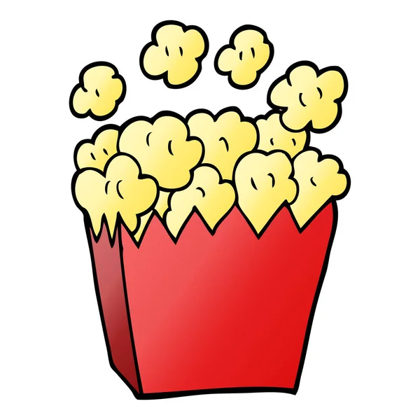 Kartun Corat Coret Bioskop Popcorn - Stok Vektor