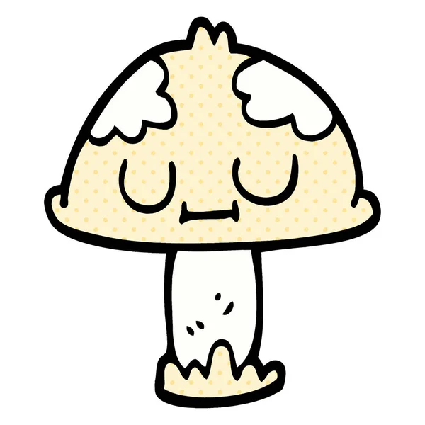 动画片涂鸦逗人喜爱的蘑菇 — 图库矢量图片