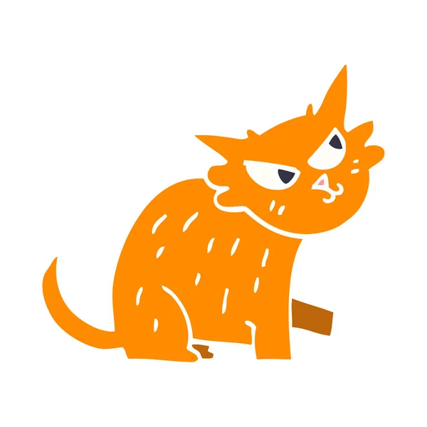 Cartoon Doodle Ginger Cat — Stock Vector