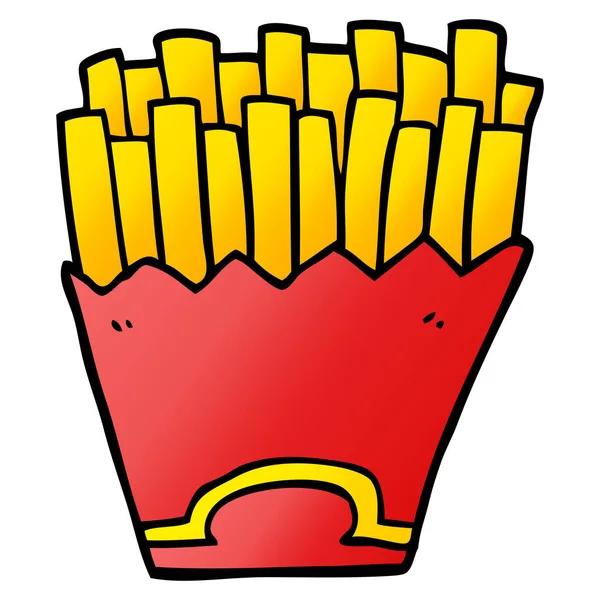 Dibujos Animados Garabato Papas Fritas — Vector de stock