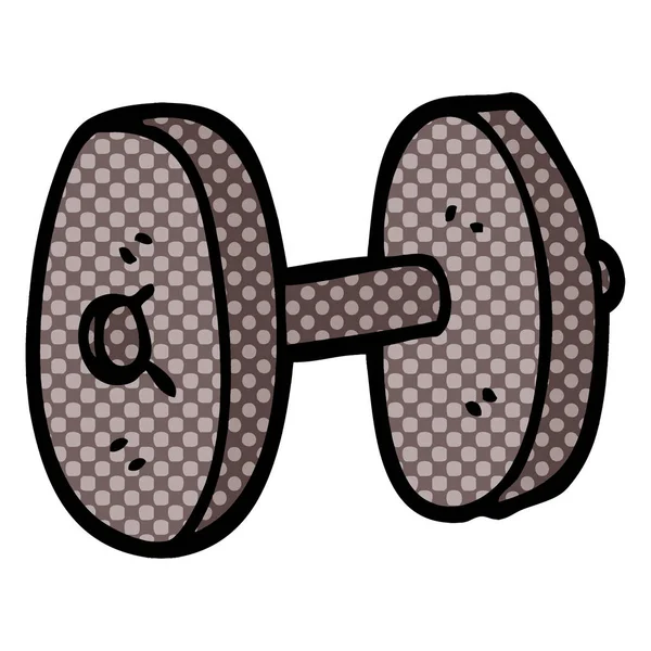 Cartoon Doodle Gym Vikter — Stock vektor