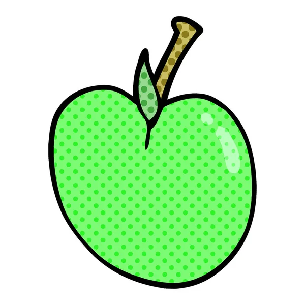 Rajzfilm Doodle Apple Fehér Háttér — Stock Vector