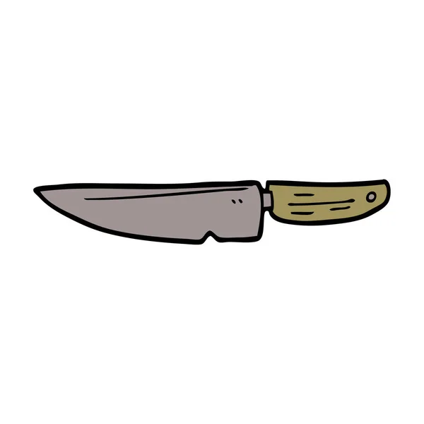 Cartone Animato Doodle Coltello Cucina — Vettoriale Stock