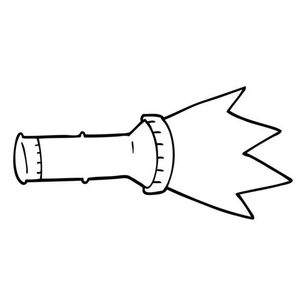 Dessin Ligne Torche Dessin Animé — Image vectorielle