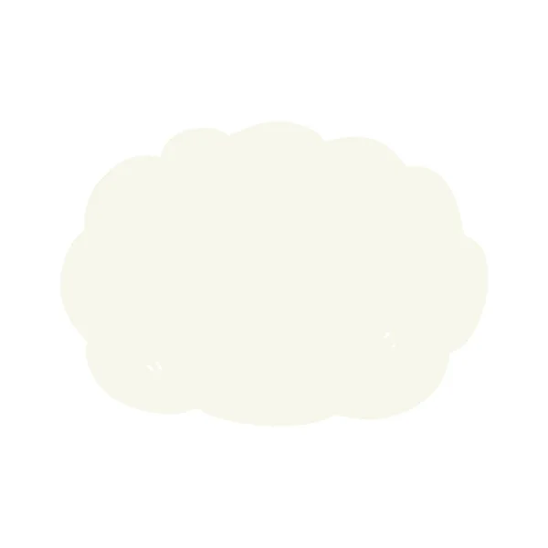 Couleur Plate Style Nuage Dessin Animé — Image vectorielle
