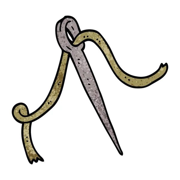 Cartoon Doodle Needle Thread — Stock Vector