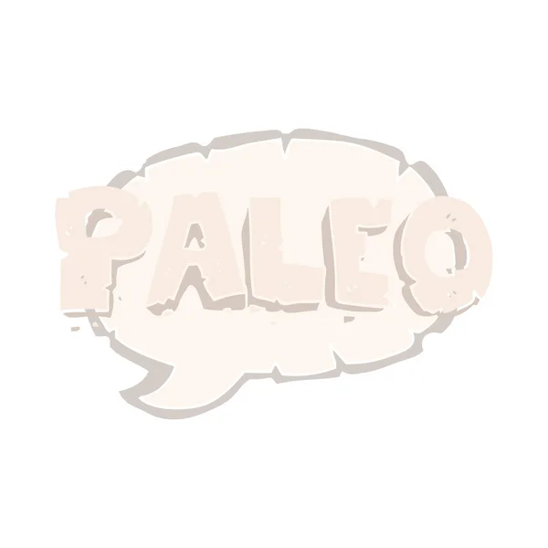 Paleo Ilustración Color Plano Signo — Archivo Imágenes Vectoriales