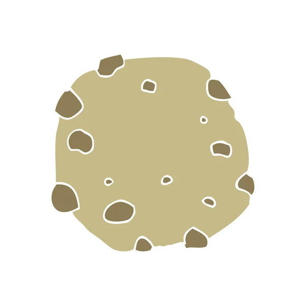 Cookie Dessin Animé Plat Style Couleur — Image vectorielle
