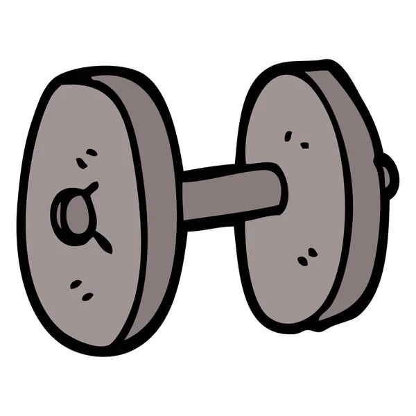 Cartoon Doodle Gym Weights — Stock Vector