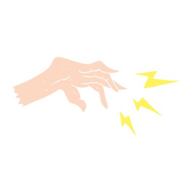 düz renk illüstrasyon El döküm büyü