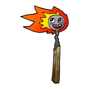 çizgi film doodle yanmış maç