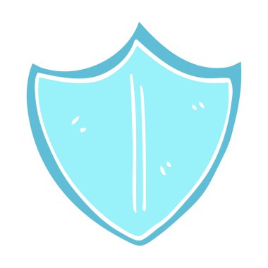 çizgi film doodle kalkan, vektör tasarımı