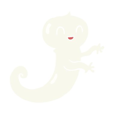 hayalet düz renkli çizimi