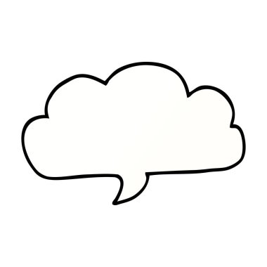 çizgi film doodle bulut konuşma balonu