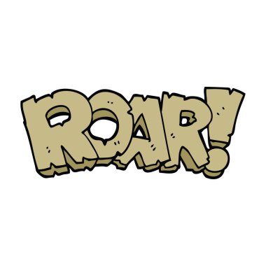 çizgi film doodle kükreme metin