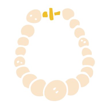 çizgi film doodle inci kolye