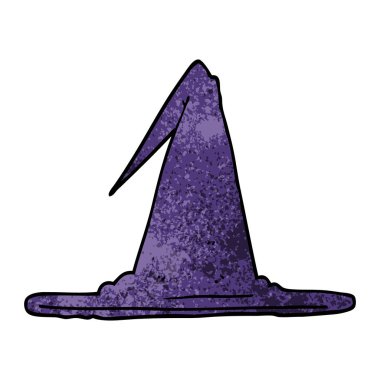 çizgi film doodle cadı şapka