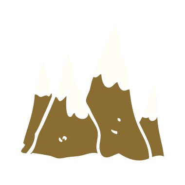 çizgi film doodle dağ