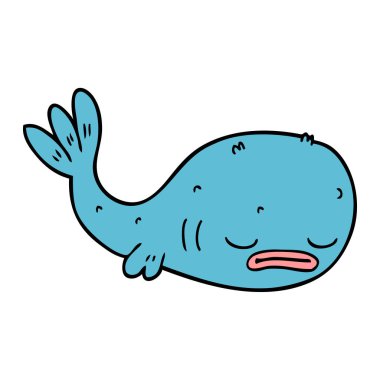 çizgi film doodle bir balık