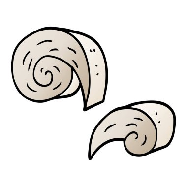 çizgi film doodle girdap dekoratif elemanlar