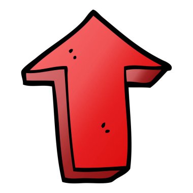 çizgi film doodle ok işaret yönünü