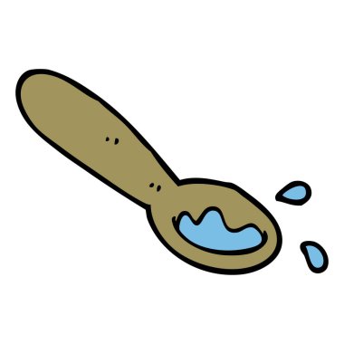 çizgi film doodle kepçe gıda