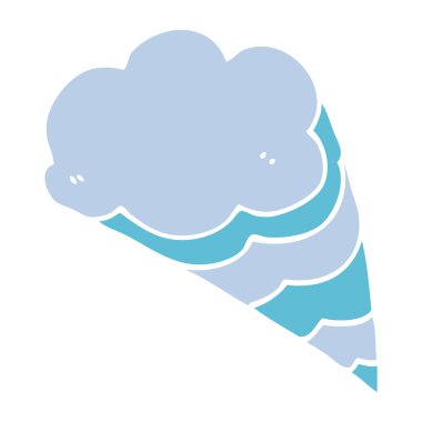 çizgi film doodle dekoratif bulut öğesi