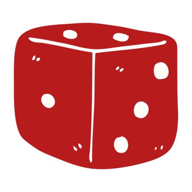 çizgi film doodle kırmızı zar