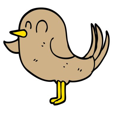 çizgi film doodle Bahçe kuş