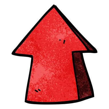 çizgi film doodle işaret eden ok