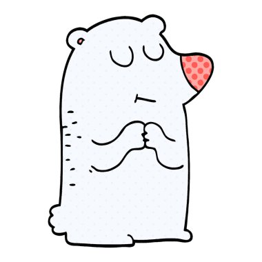 çizgi film doodle kutup ayısı