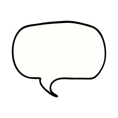 çizgi film doodle konuşma balonu