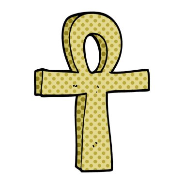 çizgi film doodle ankh sembolü