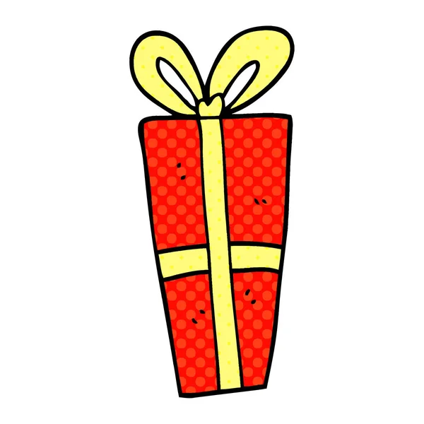 Tekenfilm Doodle Kerstcadeau — Stockvector