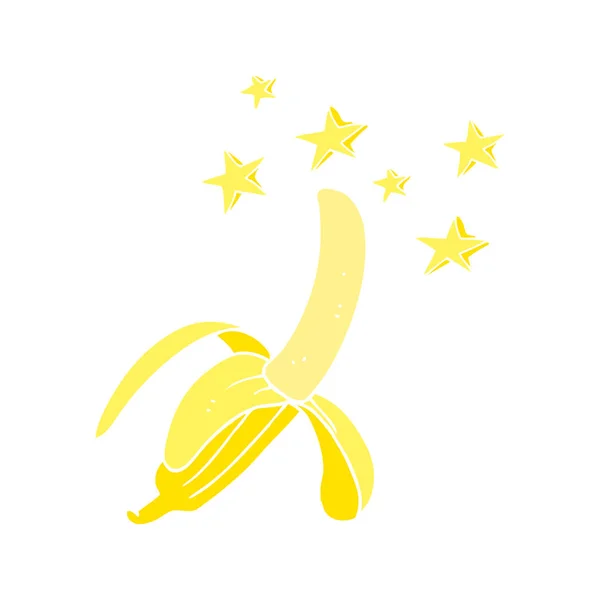 Ilustracja Kolor Płaskie Niesamowity Banana — Wektor stockowy