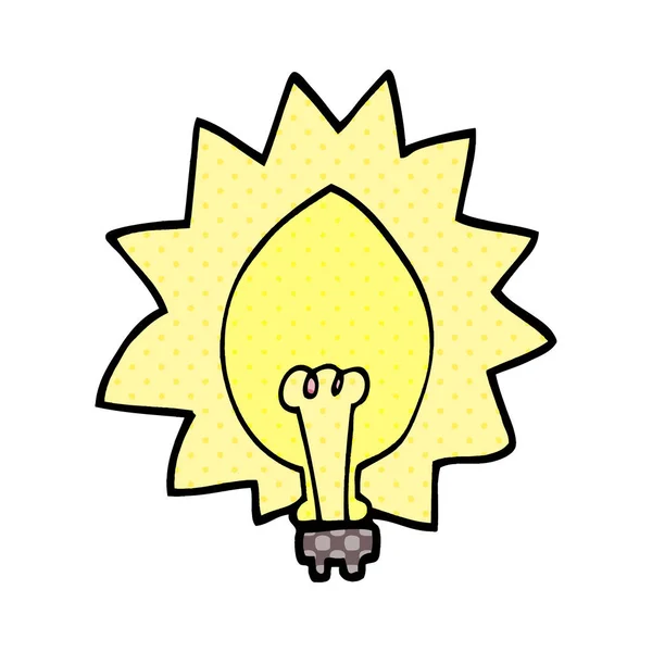 Cartoon Doodle Lampadina — Vettoriale Stock