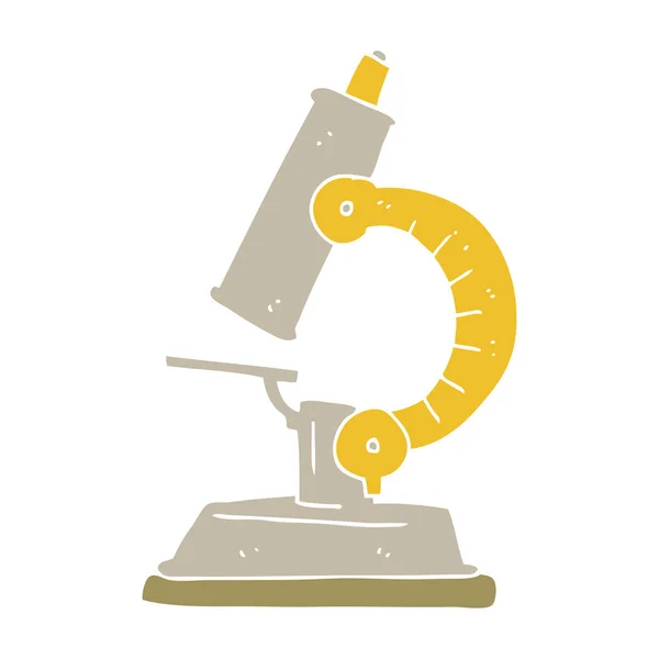 Ilustrație Culoare Plată Microscopului — Vector de stoc
