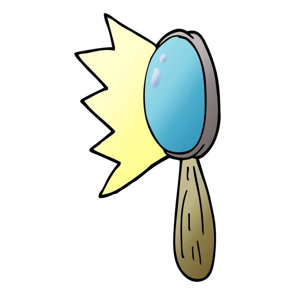 Cartoon Doodle Magnifying Glass — Stock Vector