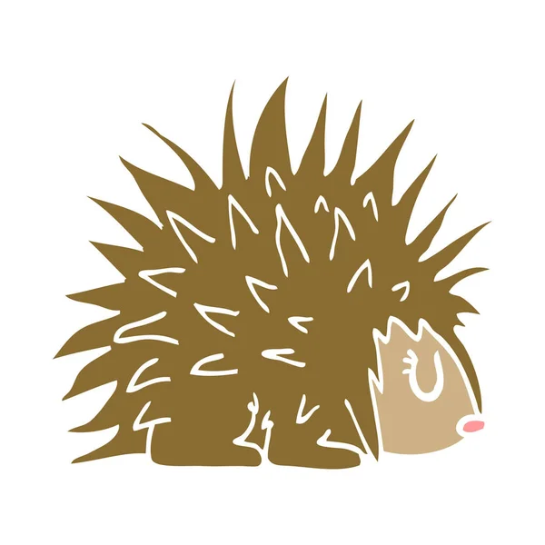 Cartoon Doodle Spiky Hedgehog — Stock Vector