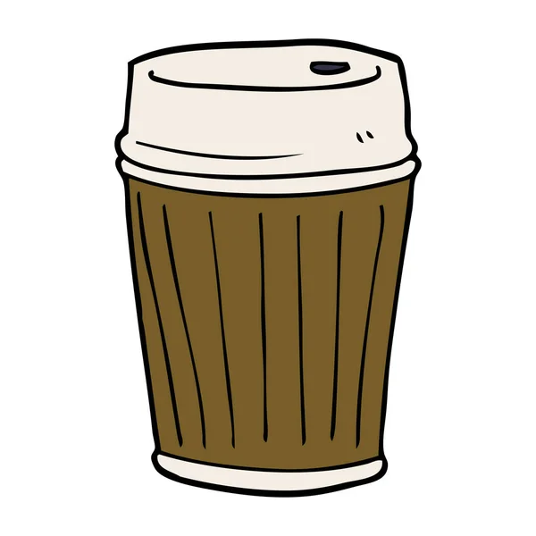 Karikatur Doodle Kaffeetasse — Stockvektor