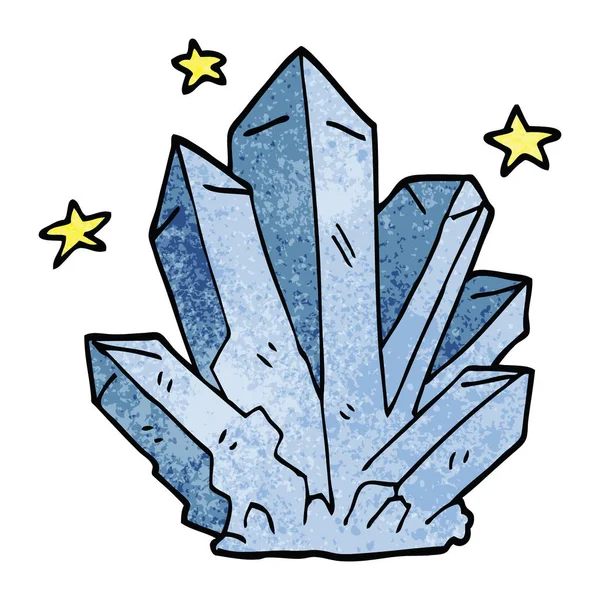 Desenho Animado Doodle Cristal Mágico — Vetor de Stock