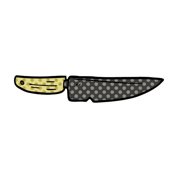 Cuchillo Chef Dibujos Animados Garabato — Vector de stock