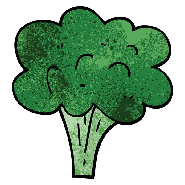 Talo Brócolis Doodle Desenhos Animados —  Vetores de Stock