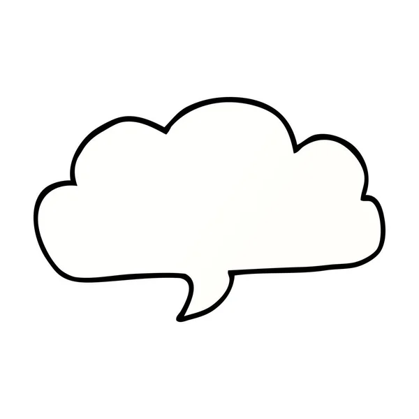Cartoon Doodle Cloud Speech Bubble — Stock Vector