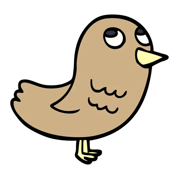 Cartoon Doodle Tuin Vogel — Stockvector