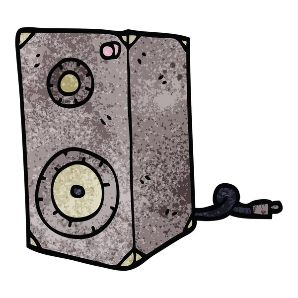 Caja Altavoces Dibujos Animados Garabato — Vector de stock